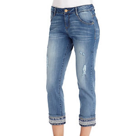 Democracy Denim - DEMOCRACY New Jewel Cuff Slim Straight Jeans 16
